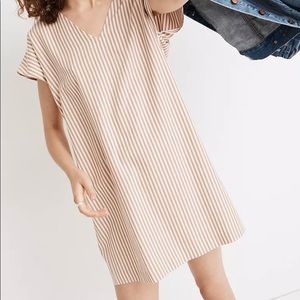 Madewell Button-Back Easy Dress in Stripe
